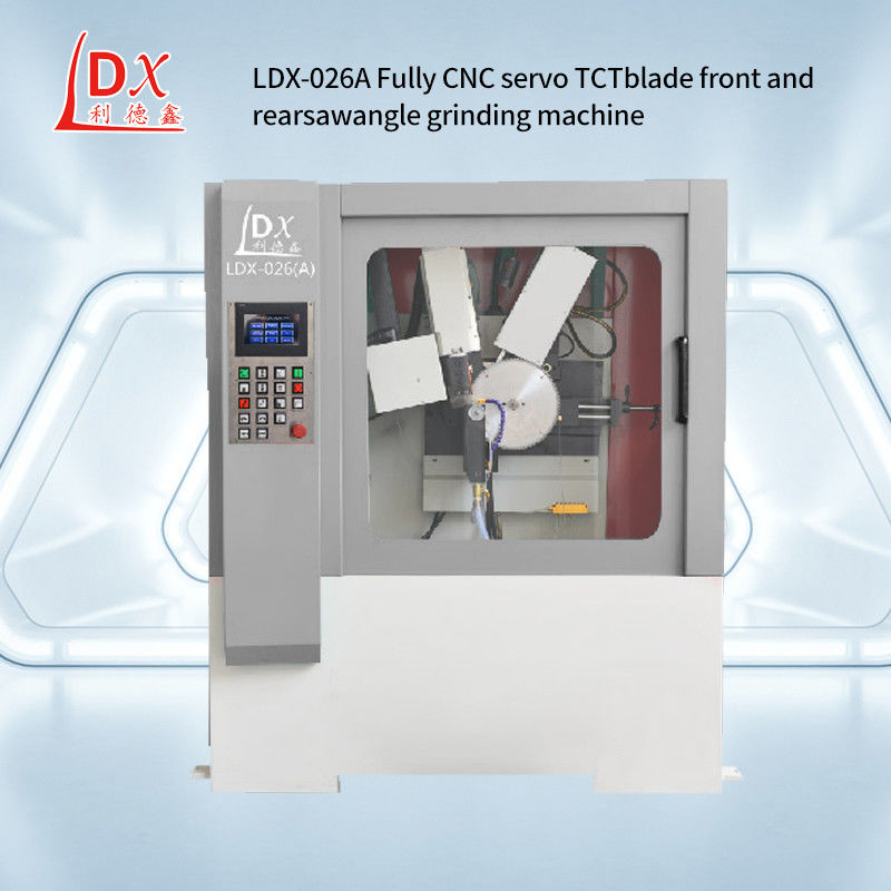 Máy nghiền Full Enclosed Servo Swing Angle CNC Circular Saw Blade Mặt trước và góc sau LDX-026A